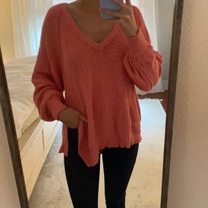 Pink Free People Sweater